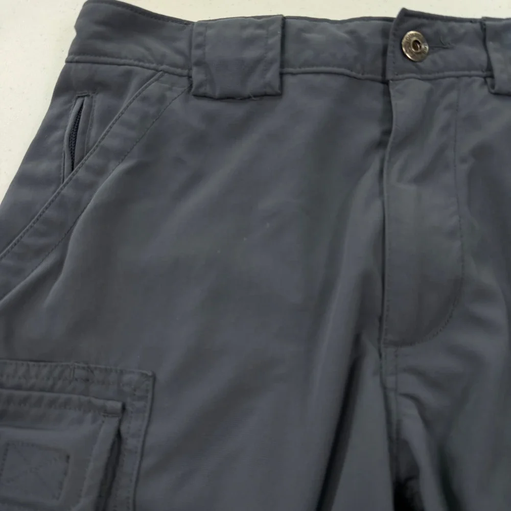 Duluth Trading Co Mens Cargo Shorts Gray Nylon Tactical Hiking Outdoor Size M 9